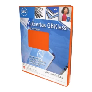 CUBIERTA CARTA GBKLASS 25JGS TRANSPARENTE NARANJA