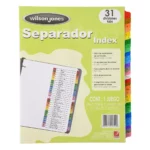 SEPARADOR CARTA INDEX 31 DIV P1366 ATADO DE 2 PZAS.