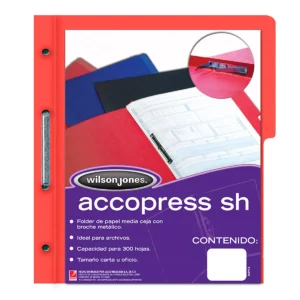 FOLDER OFICIO ACCOPRESS M/C ROJO 4568 ATADO DE 10 PZAS.