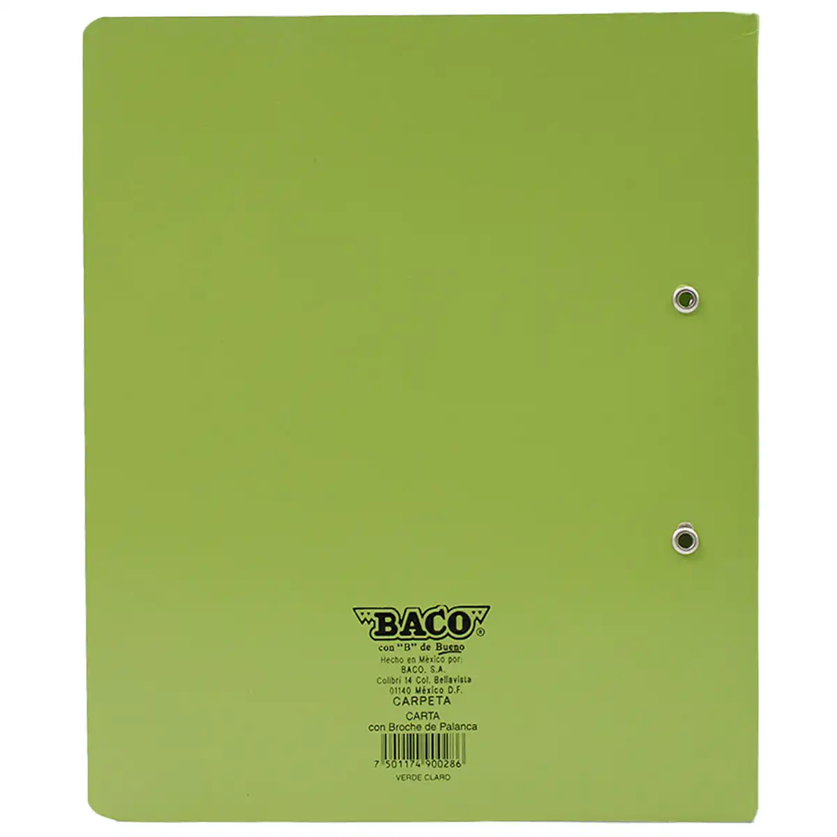 FOLDER CARTA C/PALANCA VERDE CLARO ATADO DE 5 PZAS. - Imagen 2