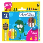 CRAYON PAPER MATE C/12 TRIANGULAR GRUESO ATADO DE 3 PZAS.