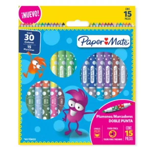 PLUMON PAPER MATE PUNTA CONICA 15X30 ATADO DE 2 PZAS.