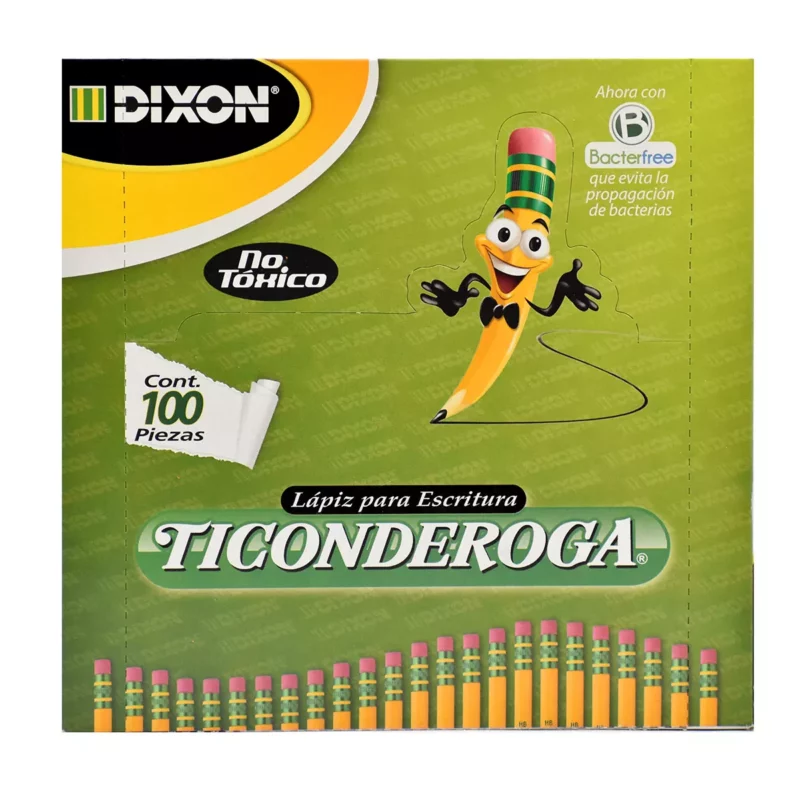 LAPIZ DE GRAFITO NO. 2 1/2 TICONDEROGA ATADO DE 100 PZAS.