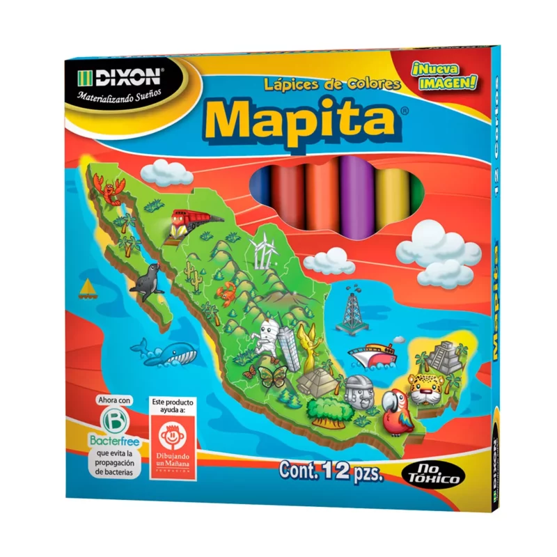 COLORES MAPITA DIXON C/12 CORTOS 1936 ATADO DE 10 PZAS.