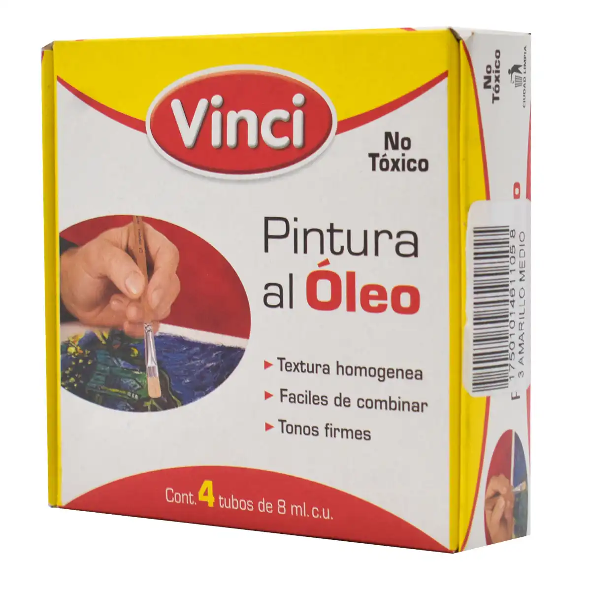 PINTURA OLEO 8ML AMARILLO NAPOLES 1 ATADO DE 4 PZAS. - Imagen 3