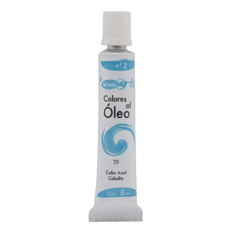 PINTURA OLEO 8ML AZUL COBALTO 25 ATADO DE 4 PZAS.