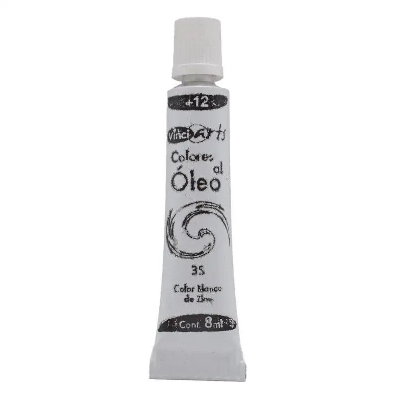 PINTURA OLEO 8ML BLANCO DE ZINC 35 ATADO DE 4 PZAS.