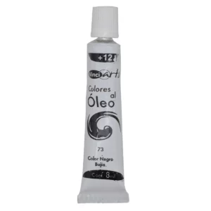 PINTURA OLEO 8ML NEGRO BUJIA 73 ATADO DE 4 PZAS.
