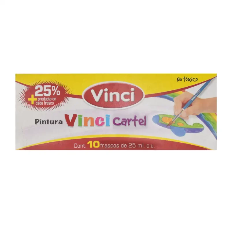 PINTURA CARTEL 25ML AMARILLO MEDIO 51 ATADO DE 10 PZAS. - Imagen 3