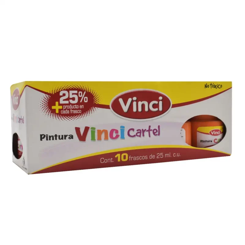 PINTURA CARTEL 25ML AMARILLO MEDIO 51 ATADO DE 10 PZAS. - Imagen 4