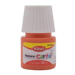 PINTURA CARTEL 25ML ROJO NARANJA 53 ATADO DE 10 PZAS.