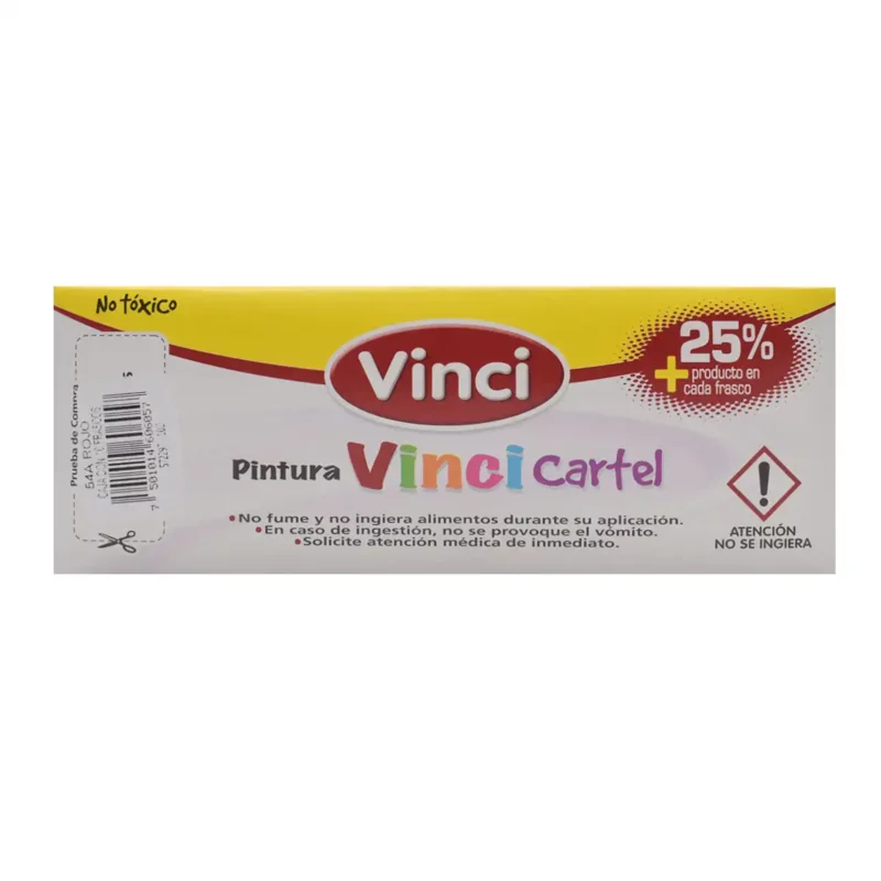 PINTURA CARTEL 25ML ROJO 54A. ATADO DE 10 PZAS. - Imagen 3