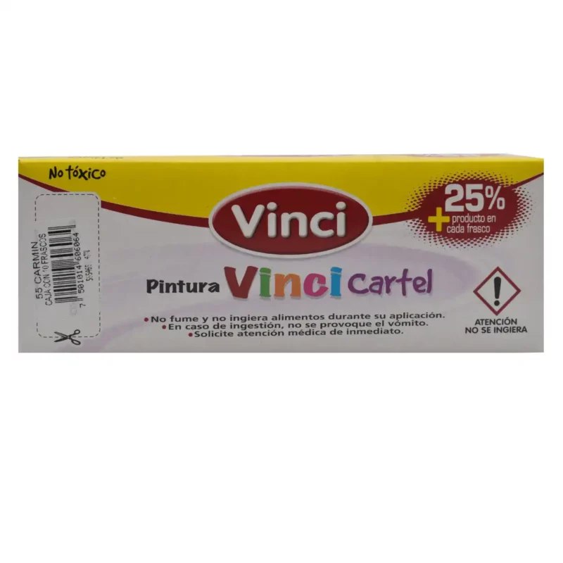 PINTURA CARTEL 25ML CARMIN 55 ATADO DE 10 PZAS. - Imagen 3