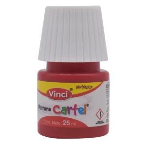 PINTURA CARTEL 25ML CARMIN 55 ATADO DE 10 PZAS.