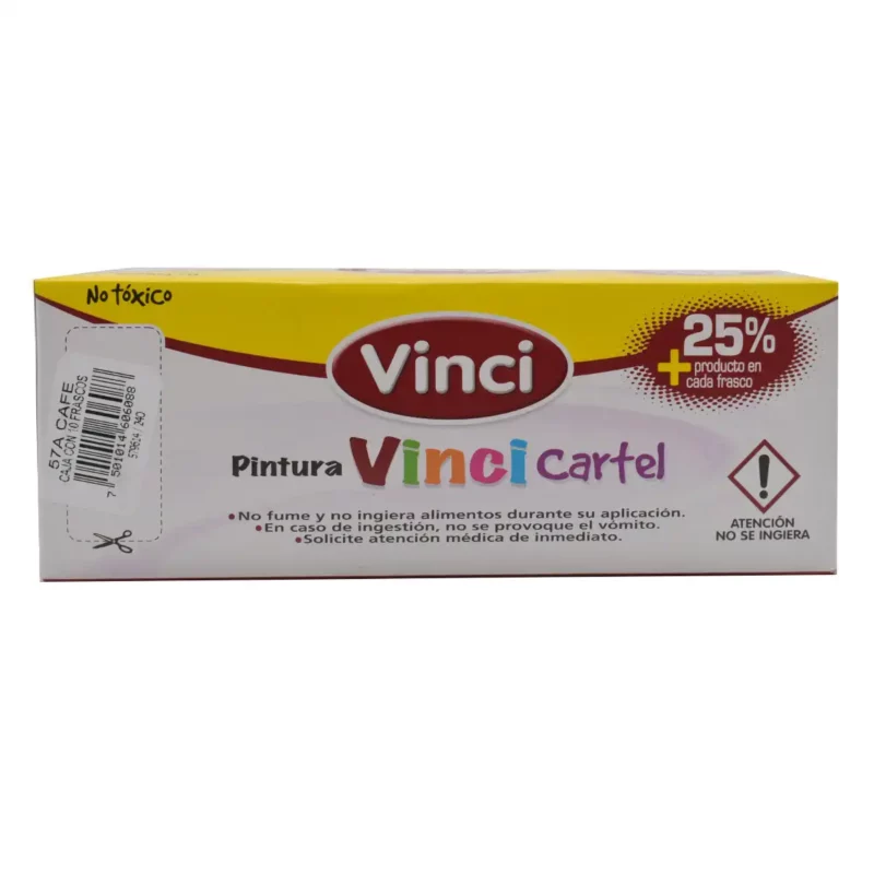 PINTURA CARTEL 25ML CAFE 57A. ATADO DE 10 PZAS. - Imagen 3
