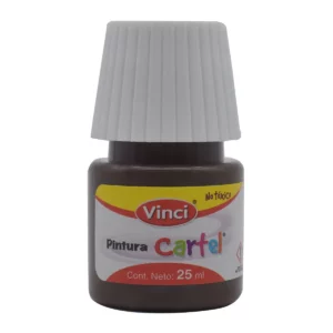 PINTURA CARTEL 25ML CAFE 57A. ATADO DE 10 PZAS.