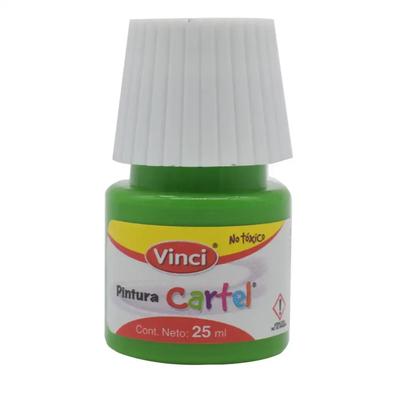 PINTURA CARTEL 25ML VERDE AMARILLENTO 62. ATADO DE 10 PZAS.