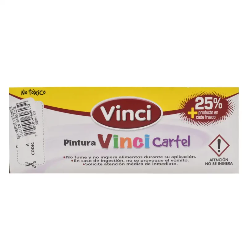 PINTURA CARTEL 25ML VERDE VERONES 62A ATADO DE 10 PZAS. - Imagen 2