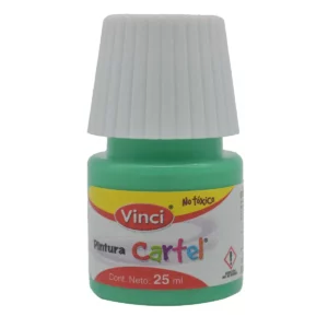 PINTURA CARTEL 25ML VERDE VERONES 62A ATADO DE 10 PZAS.