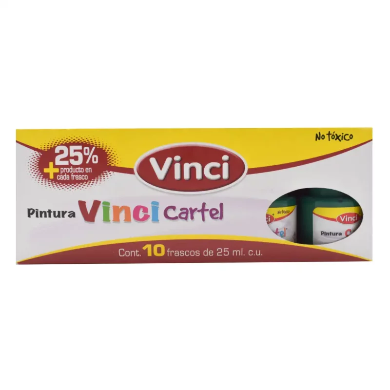 PINTURA CARTEL 25ML VERDE ESMERALDA 63. ATADO DE 10 PZAS. - Imagen 2