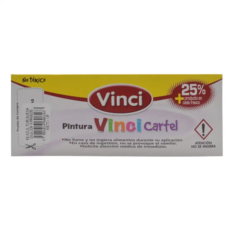 PINTURA CARTEL 25ML AZUL TURQUESA 65. ATADO DE 10 PZAS. - Imagen 4