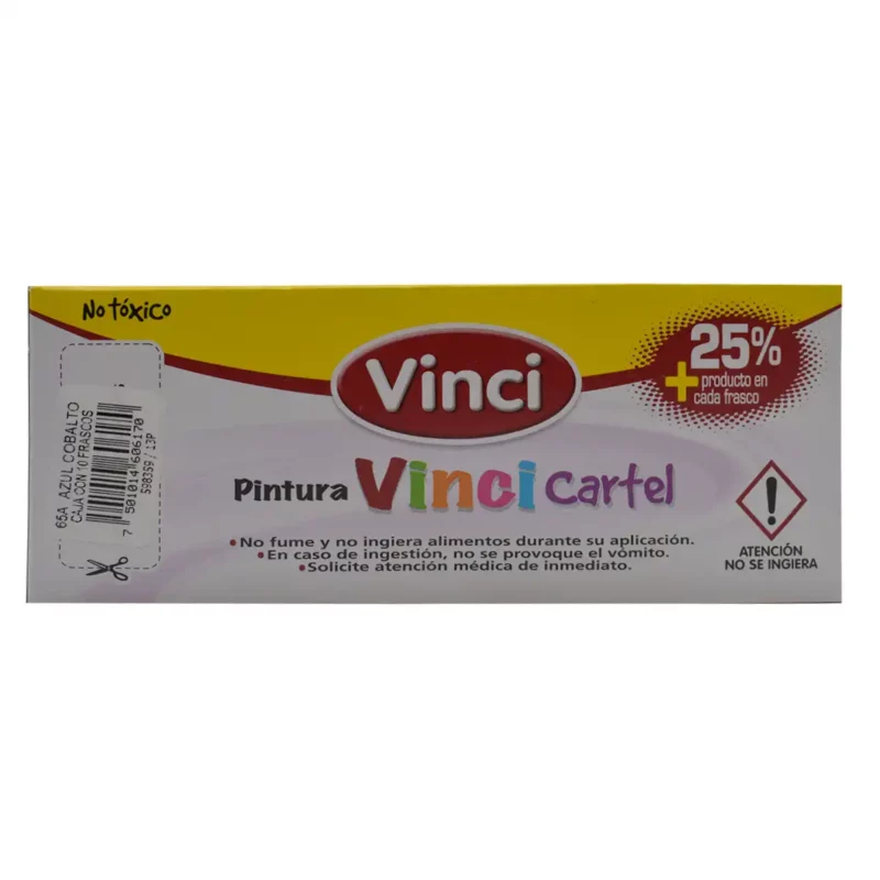 PINTURA CARTEL 25ML AZUL COBALTO 65A. ATADO DE 10 PZAS. - Imagen 3