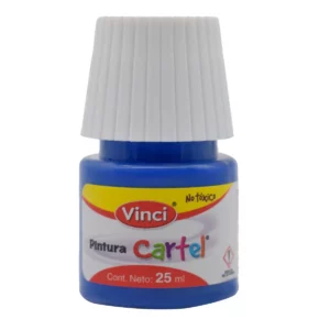 PINTURA CARTEL 25ML AZUL COBALTO 65A. ATADO DE 10 PZAS.