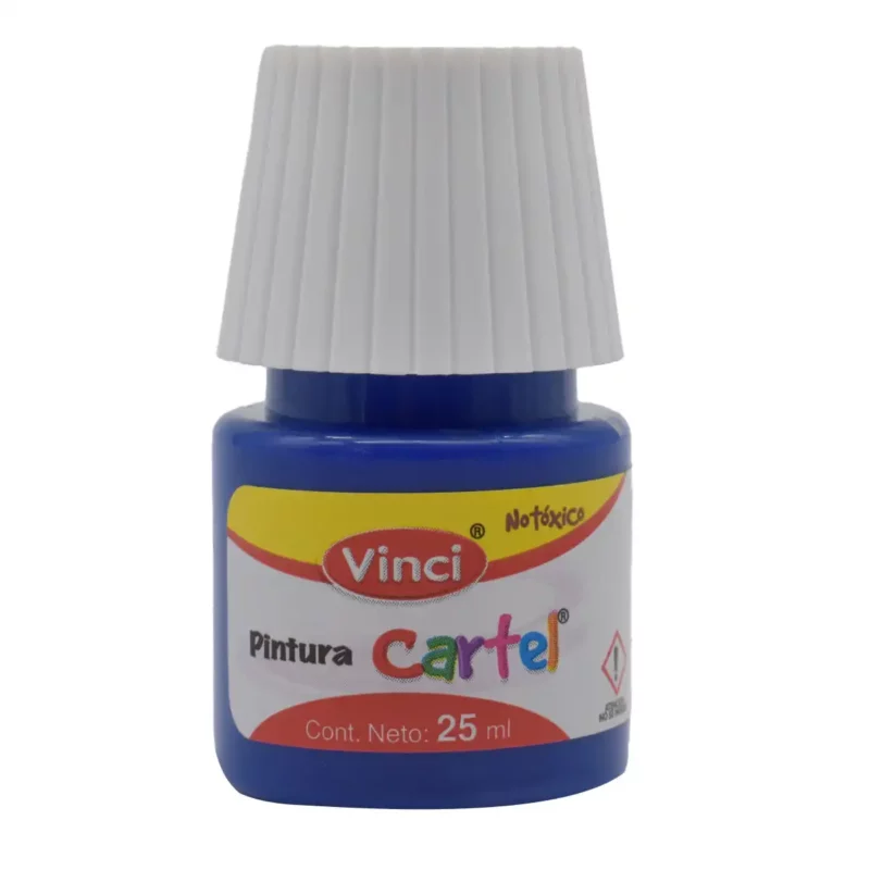 PINTURA CARTEL 25ML AZUL ULTRAMAR 66. ATADO DE 10 PZAS.