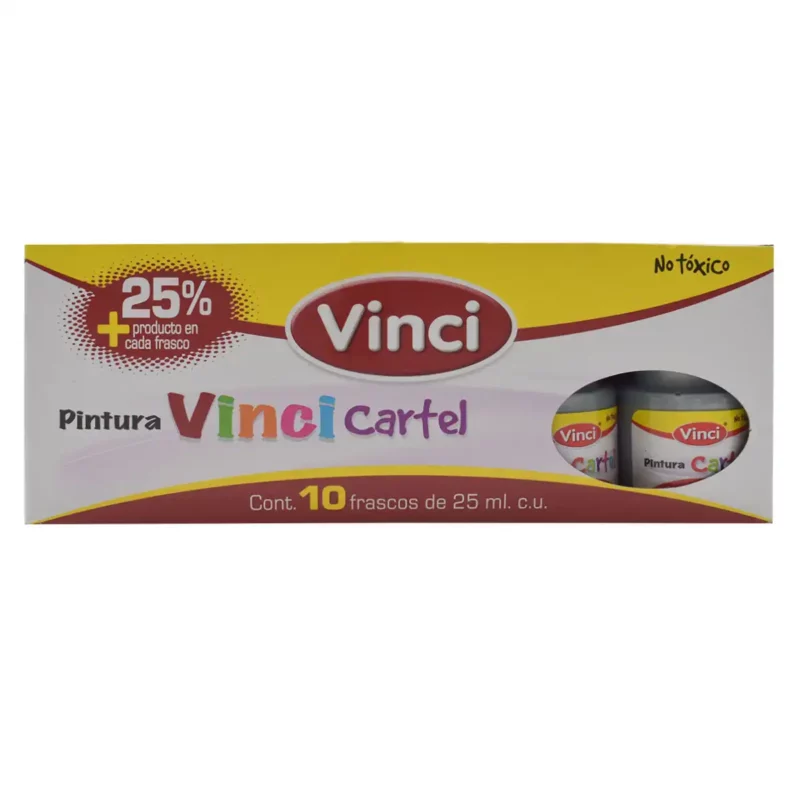 PINTURA CARTEL 25ML PLATA 70 ATADO DE 10 PZAS. - Imagen 4