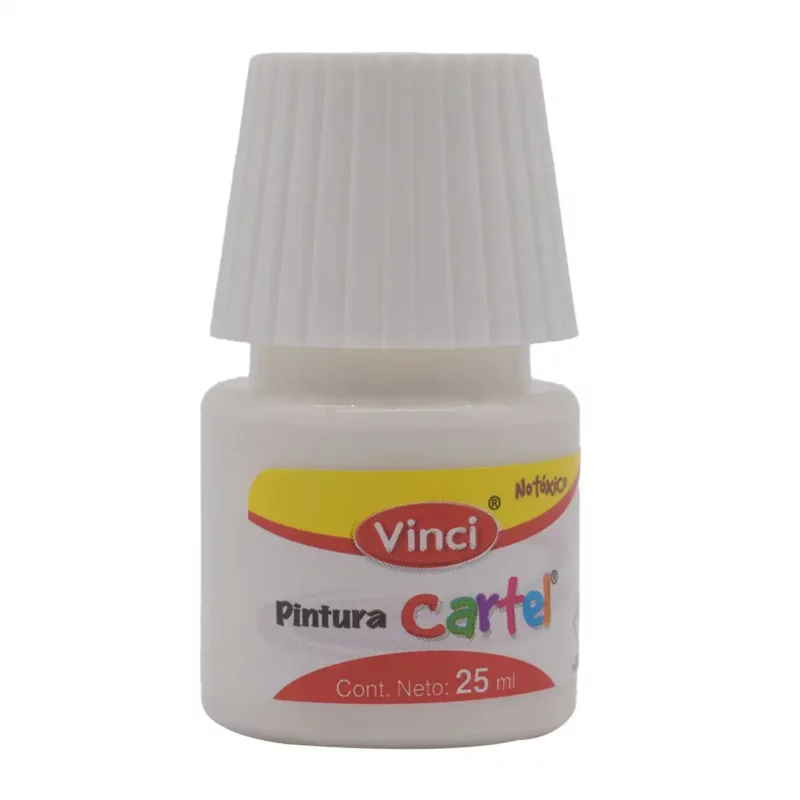 PINTURA CARTEL 25ML BLANCO P/LETRERO 72 ATADO DE 10 PZAS.