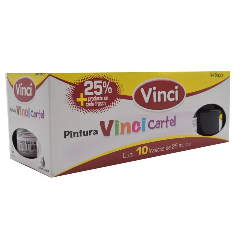 PINTURA CARTEL 25ML NEGRO BUJIA 73 ATADO DE 10 PZAS. - Imagen 2