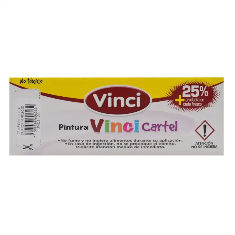 PINTURA CARTEL 25ML NEGRO BUJIA 73 ATADO DE 10 PZAS. - Imagen 4