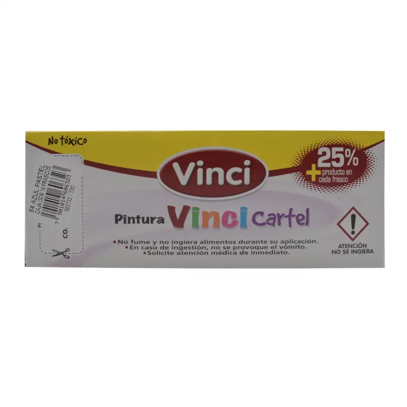 PINTURA CARTEL 25ML AZUL PASTEL 84 ATADO DE 10 PZAS. - Imagen 4
