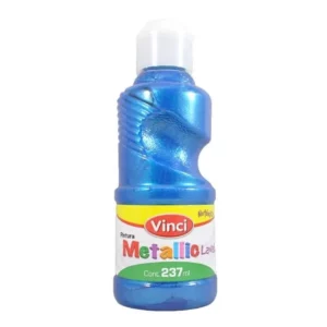 PINTURA PARA DEDOS METALICA 237ML AZUL. ATADO DE 2 PZAS.