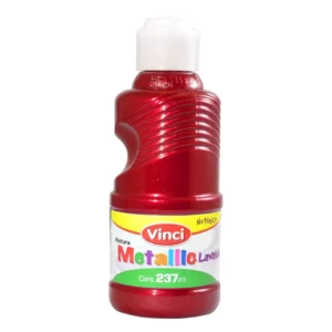 PINTURA PARA DEDOS METALICA 237ML ROJO ATADO DE 2 PZAS.