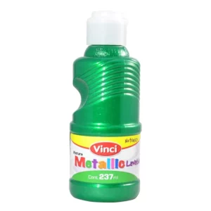 PINTURA PARA DEDOS METALICA 237ML VERDE ATADO DE 2 PZAS.