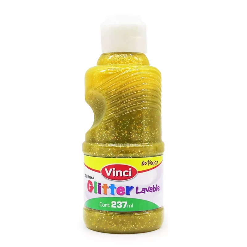 PINTURA PARA DEDOS GLITTER 237ML AMARILLO ATADO DE 2 PZAS.