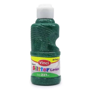 PINTURA PARA DEDOS GLITTER 237ML VERDE ATADO DE 2 PZAS.