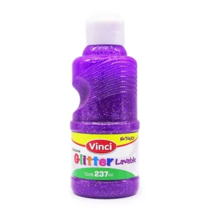 PINTURA PARA DEDOS GLITTER 237ML VIOLETA ATADO DE 2 PZAS.