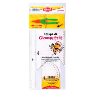 JUEGO GEOMETRICO GRANDE C/COMPAS 8053 ATADO DE 2 PZAS.