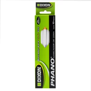 MARCADOR DE CERA PHANO 2081 BLANCO ATADO DE 10 PZAS.