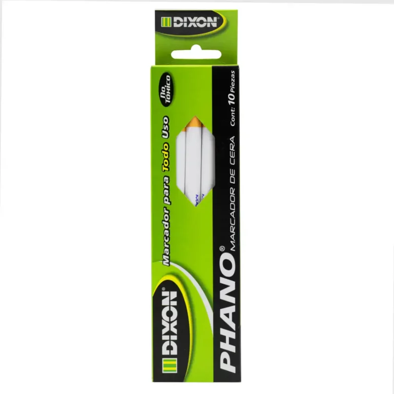 MARCADOR DE CERA PHANO 2081 BLANCO ATADO DE 10 PZAS.