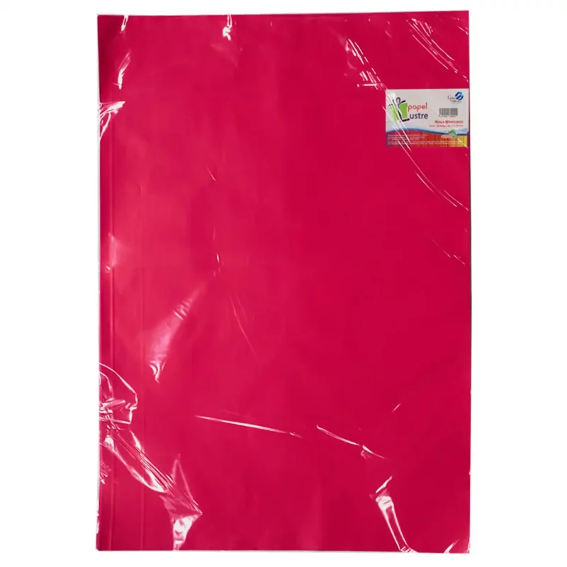 PAPEL LUSTRE GALAS C/25 ROSA MEXICANO