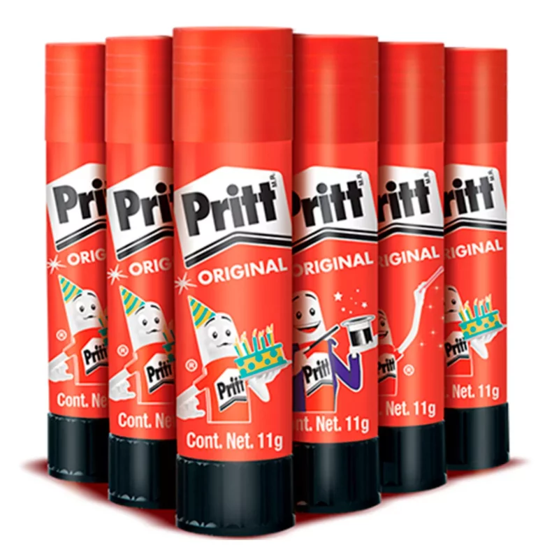 LAPIZ ADHESIVO PRITT PS 11GRS ATADO DE 12 PZAS.