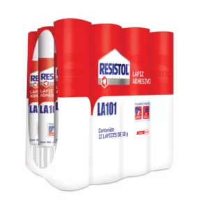LAPIZ ADHESIVO RESISTOL 10GRS . ATADO DE 12 PZAS.