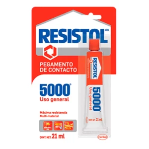 PEGAMENTO RESISTOL 5000 EN TUBO 21ML ATADO DE 5 PZAS.