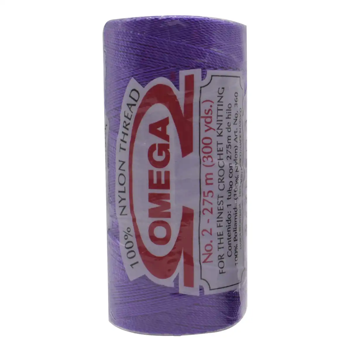 HILO NYLON OMEGA NO. 2 275MTS C/6 15 MORADO