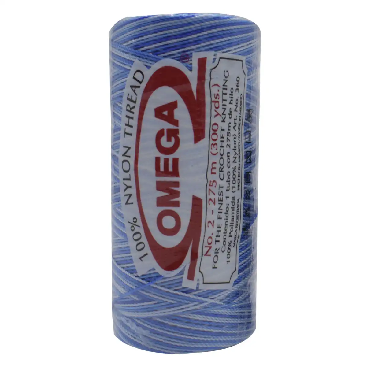 HILO NYLON OMEGA NO. 2 275MTS C/6 38 MATIZADO AZUL