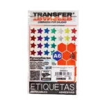 ETIQUETA ADHESIVA ESTRELLA CHICA COLORES ATADO DE 10 PZAS.