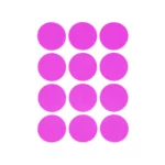 ETIQUETA ADHESIVA CIRCULO A6 ROSA ATADO DE 10 PZAS.